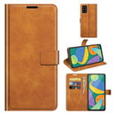 Retro Calf Pattern Buckle Horizontal Flip Leather Case with Holder & Card Slots & Wallet For Samsung Galaxy F52 5G(Yellow)