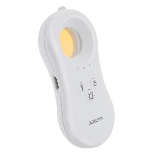 Hotel Anti-Spy Monitoring Detector Portable Monitor Camera Alarm Flashlight Anti-theft Home Infrared Detector(White)