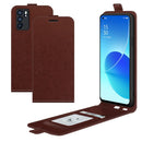 For OPPO Reno6 5G R64 Texture Single Vertical Flip Leather Protective Case with Card Slots & Photo Frame(Brown)