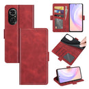 For Honor 50 SE Dual-side Magnetic Buckle Horizontal Flip Leather Case with Holder & Card Slots & Wallet(Red)