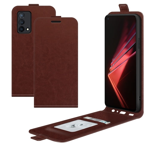 For OPPO K9 R64 Texture Single Vertical Flip Leather Protective Case with Card Slots & Photo Frame(Brown)
