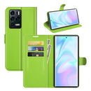 For ZTE Axon 30 Ultra 5G Litchi Texture Horizontal Flip Protective Case with Holder & Card Slots & Wallet(Green)