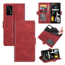 For OPPO Realme GT 5G / Realme Q3 Pro 5G Dual-side Magnetic Buckle Horizontal Flip Leather Case with Holder & Card Slots & Wallet(Red)