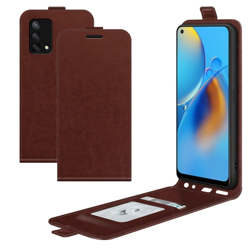 For OPPO Realme GT 5G / Realme Q3 Pro 5G R64 Texture Single Vertical Flip Leather Protective Case with Card Slots & Photo Frame(Brown)