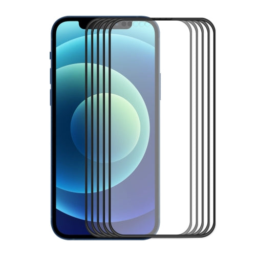 5 PCS ENKAY Hat-Prince Anti-drop Full Glue Tempered Glass Full Screen Film Anti-fall Protector For iPhone 13 / 13 Pro