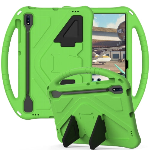 For Huawei MatePad Pro 12.6 2021 EVA Flat Anti Falling Protective Case Shell with Holder(Green)