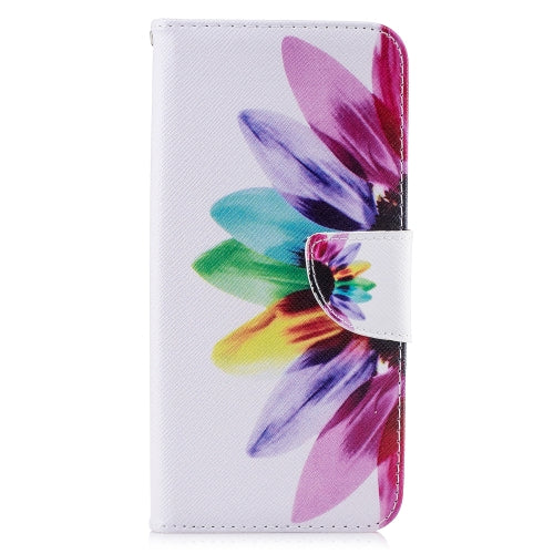 Colored Drawing Pattern Horizontal Flip Leather Case for Huawei Mate 20 Lite, with Holder & Card Slots & Wallet(Sunflower)