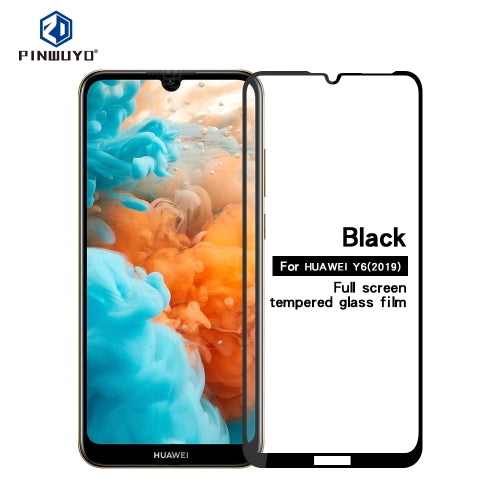 PINWUYO 9H 2.5D Full Glue Tempered Glass Film for HUAWEI Honor8A/Y6 PRO 2019/Y6 2019