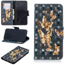 3D Colored Drawing Pattern Horizontal Flip Leather Case for Xiaomi Redmi 6 / 6A, with Holder & Card Slots & Wallet(Black Background Butterfly)