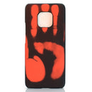 Paste Skin + PC Thermal Sensor Discoloration Case for Huawei Mate 20 Pro(Black red)