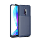 Beetle Series Carbon Fiber Texture Shockproof TPU Case for Realme X(Blue)