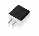 1USB QC 3.0 Wire Drawing Quick Charger US Plug(black)