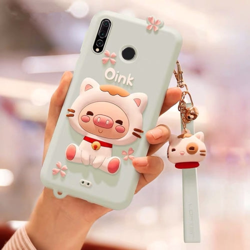 Cartoon All-inclusive Anti-drop Silicone Cover for Huawei Nova4(Green)