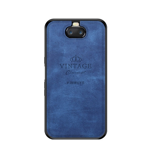 PINWUYO Shockproof Waterproof Full Coverage TPU + PU Cloth+Anti-shock Cotton Protective Case for Sony Xperia 10 / Xperia XA3(Blue)