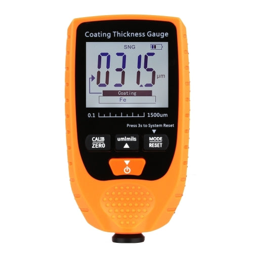 GM998 Digital Thickness Gauges Paint Coating Thickness Gauge Car Thickness Gauges Tester With Backlight Film(Orange)