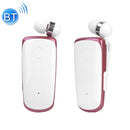 K39 Wireless Bluetooth Headset CSR DSP chip In-Ear Vibrating Alert Wear Clip Hands Free Earphone (Rose Red)