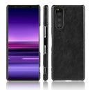 Shockproof Litchi Texture PC + PU Case For Sony Xperia 5(Black)