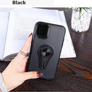 Non-slip Y-shaped TPU Mobile Phone Case with Rotating Car Bracket for iPhone 11 Pro Max(Black)