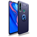 Metal Ring Holder 360 Degree Rotating TPU Case for Huawei Y9 Prime 2019(Blue+Blue)