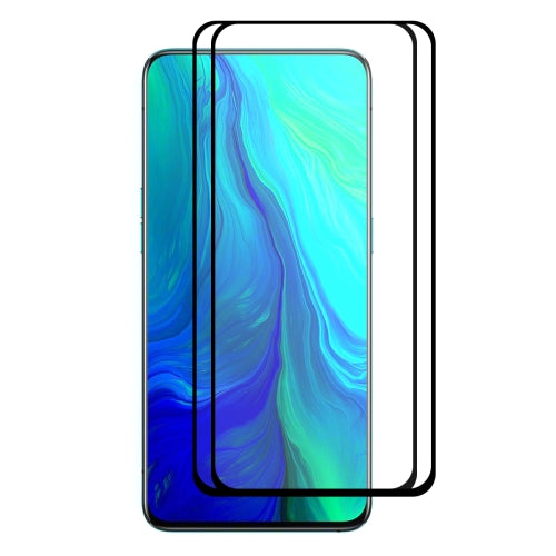 2 PCS ENKAY Hat-prince Full Glue 0.26mm 9H 2.5D Tempered Glass Full Coverage Film for OPPO Reno 10x zoom