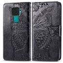 For Huawei Mate 30 Lite / Nova 5i Pro Butterfly Love Flowers Embossing Horizontal Flip Leather Case with Holder & Card Slots & Wallet & Lanyard(Black)