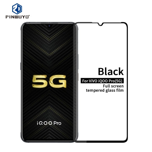 PINWUYO 9H 2.5D Full Screen Tempered Glass Film for Vivo iQoo Pro 5G(Black)