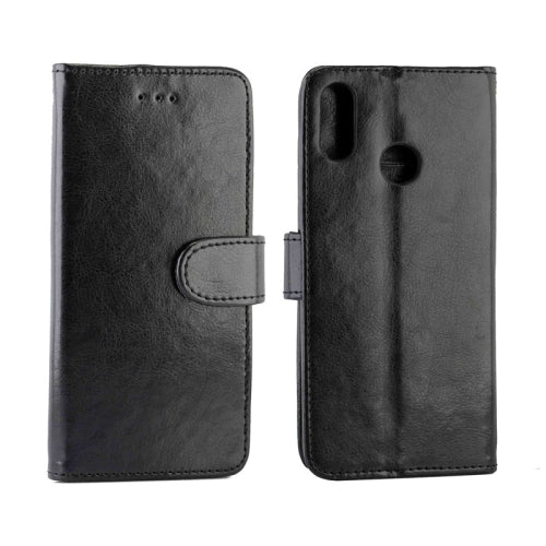 For Realme3 Pro Crazy Horse Texture Horizontal Flip Leather Case with Holder & Card Slots & Wallet & Photo Frame(black)