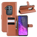 For Motorola One Zoom Litchi Texture Horizontal Flip Leather Case with Wallet & Holder & Card Slots(Brown)