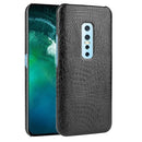 For Vivo V17 Pro Shockproof Crocodile Texture PC + PU Case(Black)