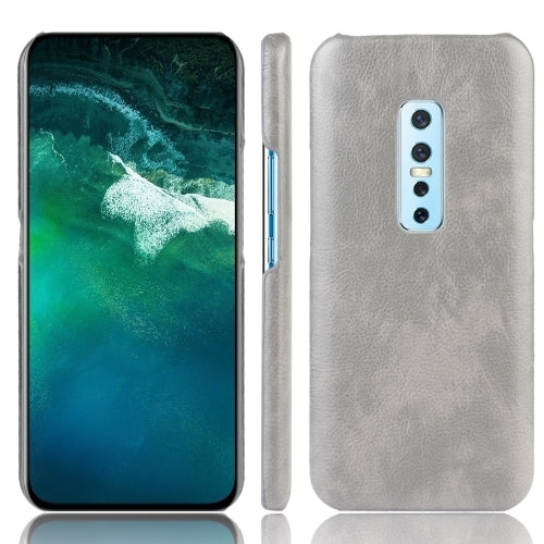 For Vivo V17 Pro Shockproof Litchi Texture PC + PU Case(Gray)