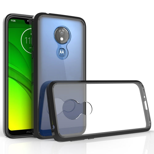 For Motorola G7Power(US Version) Scratchproof TPU + Acrylic Protective Case(Black)
