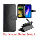 For Xiaomi Redmi Note 8 Crazy Horse Texture Horizontal Flip Leather Case with Holder & Card Slots & Wallet & Photo Frame(Black)