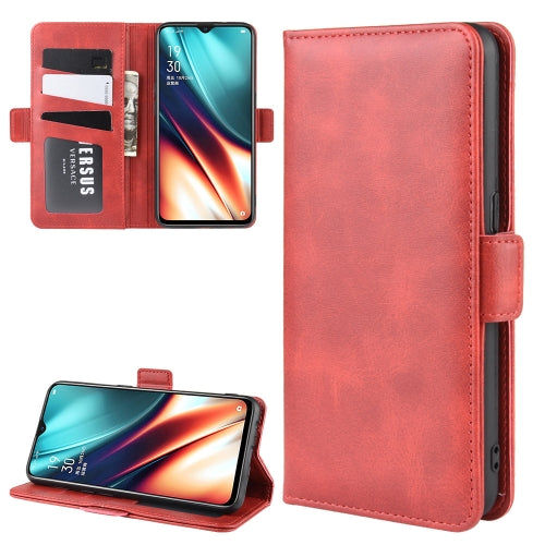 For OPPO K5 / Realme XT/ Realme X2 Dual-side Magnetic Buckle Horizontal Flip Leather Case with Holder & Card Slots & Wallet & Photo Frame(Red)