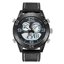 SANDA 772 Large Dial Trendy Male Watch Fashion Trend Multi-Functional Digital Waterproof Electronic Watch For Male Students(Black)