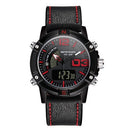 SANDA773 Watch Trend Calendar Night Light Waterproof Student Watch Multifunction Sports Leather Electronic Watch(Red)