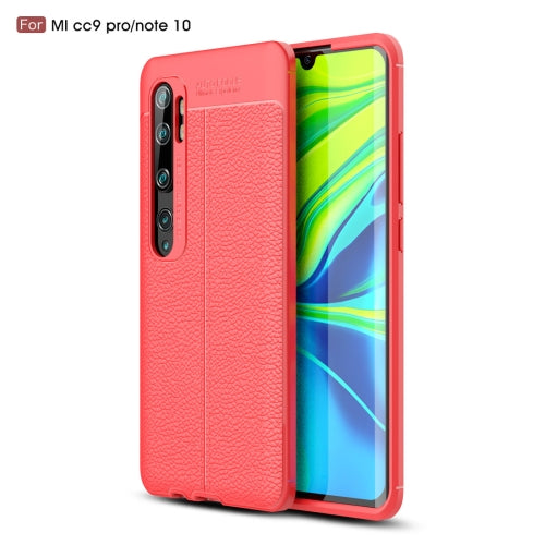 For Xiaomi Mi CC9 Pro / Note 10 Litchi Texture TPU Shockproof Case(Red)