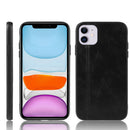 For iPhone 11 Shockproof Sewing Cow Pattern Skin PC + PU + TPU Case(Black)