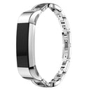For Fitbit Alta Smart Watch X-shaped Metal Strap(Silver)