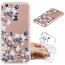 For iPhone 6 3D Pattern Transparent TPU Case(Magnolia)