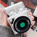 For Apple AirPods 1/2 Gen Polaroid Camera Style Bluetooth Headphone Protective Case(White)