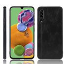 For Galaxy A90 5G Shockproof Sewing Cow Pattern Skin PC + PU + TPU Case(Black)