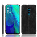 For Oppo Reno 10x zoom Shockproof Sewing Cow Pattern Skin PC + PU + TPU Case(Black)