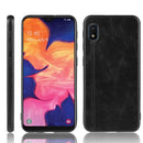 For Galaxy A10e Shockproof Sewing Cow Pattern Skin PC + PU + TPU Case(Black)