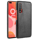 For Huawei Nova 6 5G Shockproof Crocodile Texture PC + PU Case(Black)