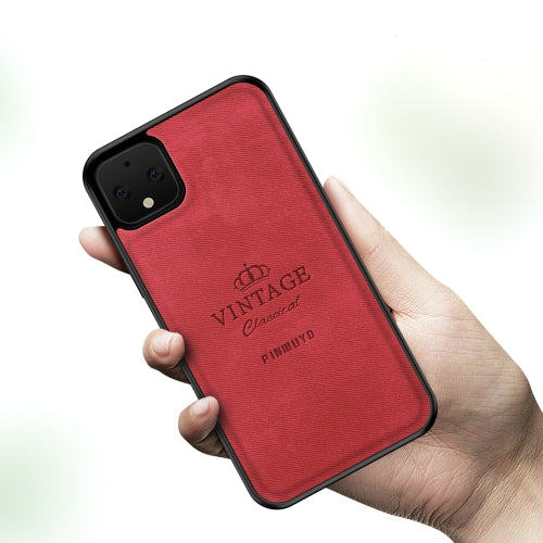 For Google Pixel 4 XL PINWUYO Zun Series PC + TPU + Skin Patch Waterproof Anti-fall All-inclusive Protective Shell(Red)