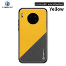 For Huawei Mate 30 5G (Leather) PINWUYO Rong Series Shockproof PC + TPU+ Chemical Fiber Cloth Protective Cover(Yellow)