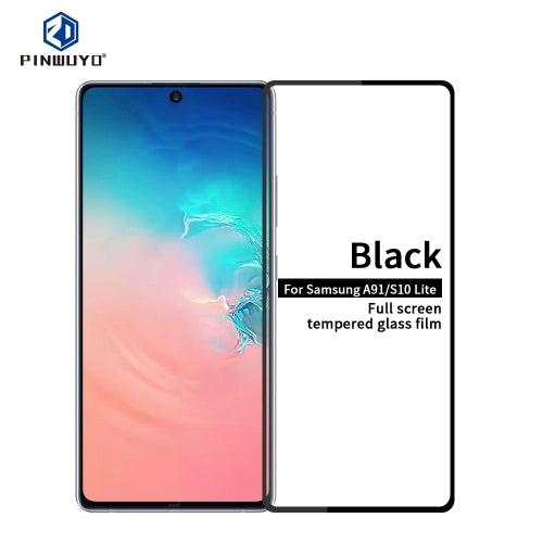 For Galaxy A91 / S10 Lite PINWUYO 9H 2.5D Full Screen Tempered Glass Film(Black)
