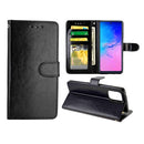 For Galaxy S10 Lite Crazy Horse Texture Leather Horizontal Flip Protective Case with Holder & Card Slots & Wallet & Photo Frame(Black)