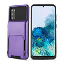 For Galaxy S20 Ultra Drop & Shockproof TPU+PC Case with Card Slot(Purple)