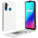 For OPPO Realme C3 (3 Cameras) / Realme 5 R64 Texture Single Vertical Flip PU Leather Protective Case with Card Slot & Photo Frame(White)